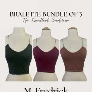 M. Fredrick Bralette Trio — Olive, Burgundy, Brown